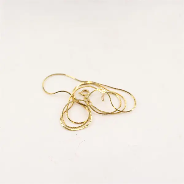 14K Gold Delicate Necklace Chain 17.12" Length