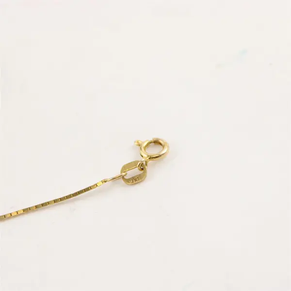 14K Gold Delicate Necklace Chain 17.12" Length