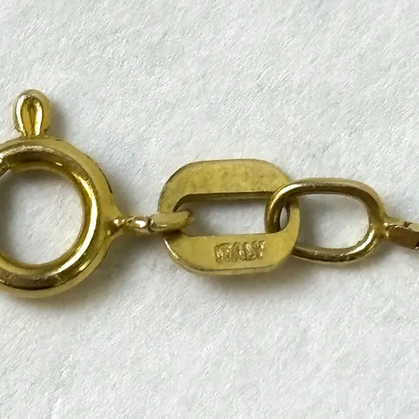 14K Gold Delicate Necklace Chain 17.12" Length