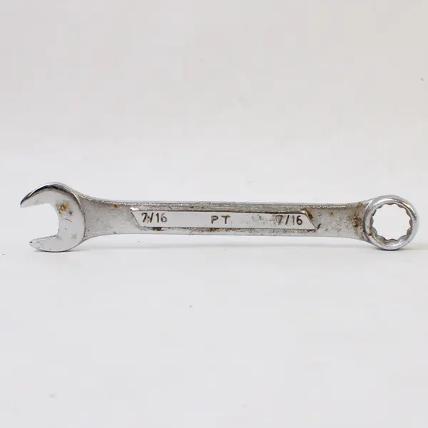 Lot of 2 Long Nose Locking Pliers & 7/16 Wrench Hand Tools 