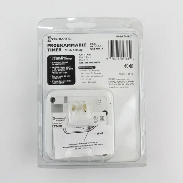 Intermatic Programmable Indoor Lamp & Appliance Timer Model TN811C New