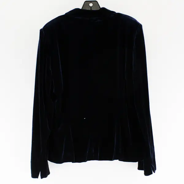 Vintage Alex Evenings Midnight Blue Velvet Blazer Women's XL