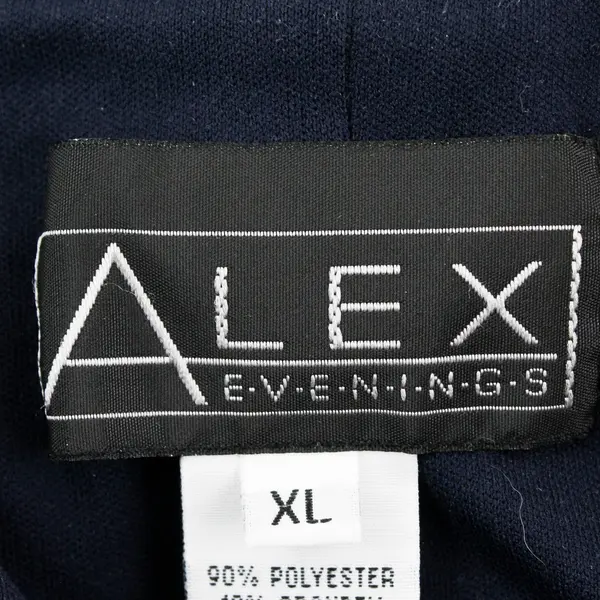 Vintage Alex Evenings Midnight Blue Velvet Blazer Women's XL