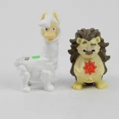 Lot of 2 Kinder Joy Llama and Hedgehog Buildable Figurines