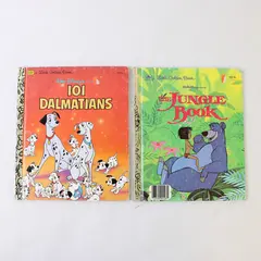 Vintage Lot of 2 Walt Disney Little Golden Books 1967 & 1991 Hardcover