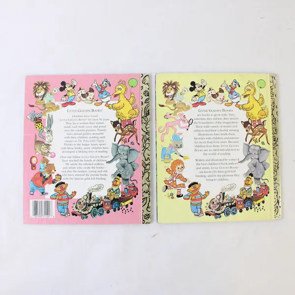 Vintage Lot of 2 Walt Disney Little Golden Books 1967 & 1991 Hardcover
