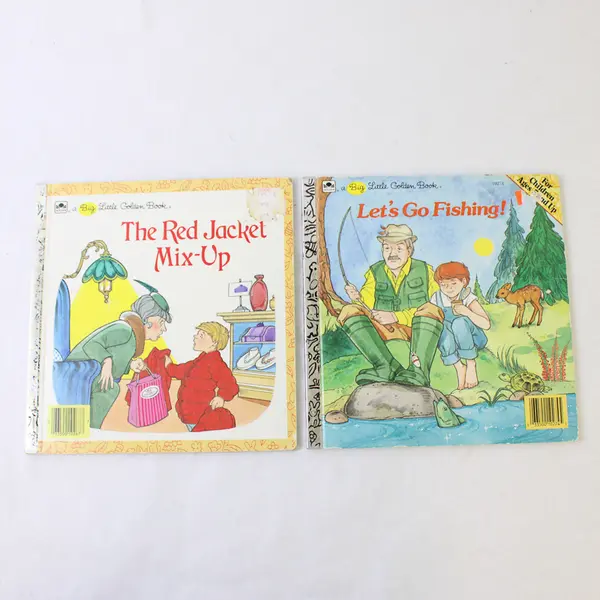 Vintage Lot of 2 Big Little Golden Books 1986 & 1987 Hardcover Good