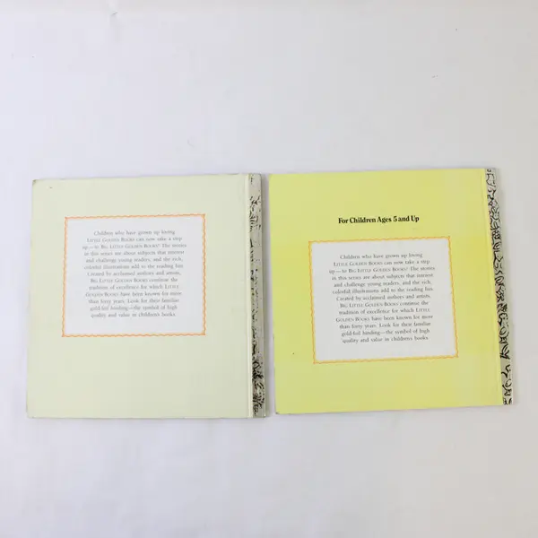 Vintage Lot of 2 Big Little Golden Books 1986 & 1987 Hardcover Good