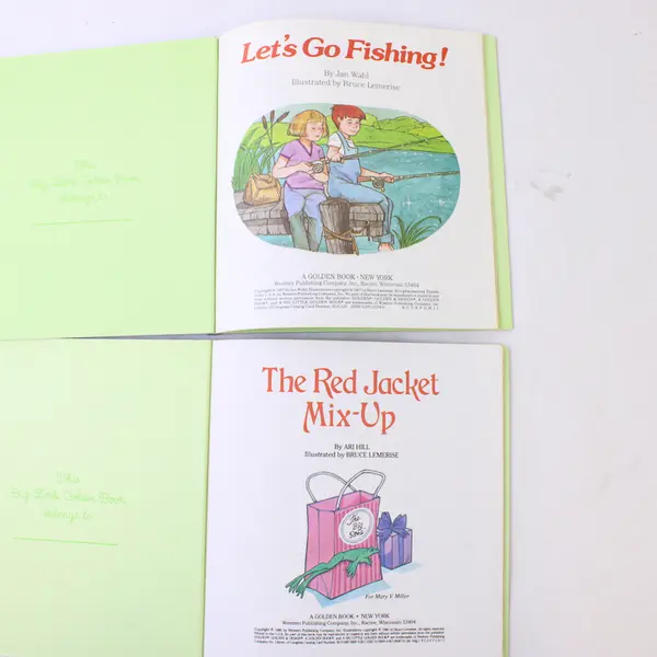Vintage Lot of 2 Big Little Golden Books 1986 & 1987 Hardcover Good