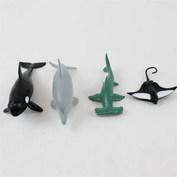 Lot of 16 Mixed Marine Sea Life Animals Various Types Creatures Plastic Figures 