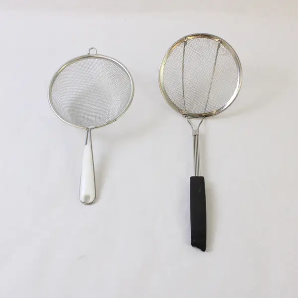 Lot Of 2 Unbranded Stainless Steel Strainer Sifter