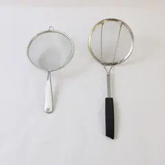 Lot Of 2 Unbranded Stainless Steel Strainer Sifter