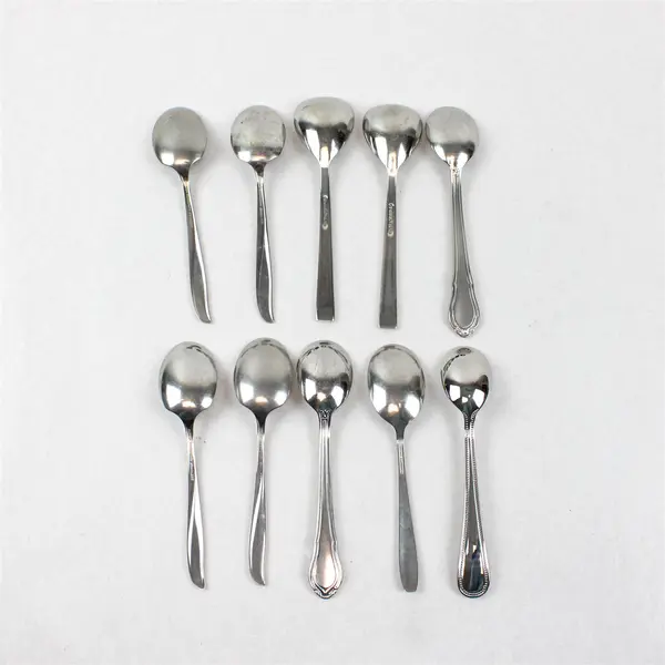 Lot of 10 Assorted Stainless Steel Sugar Spoons Event Flatware