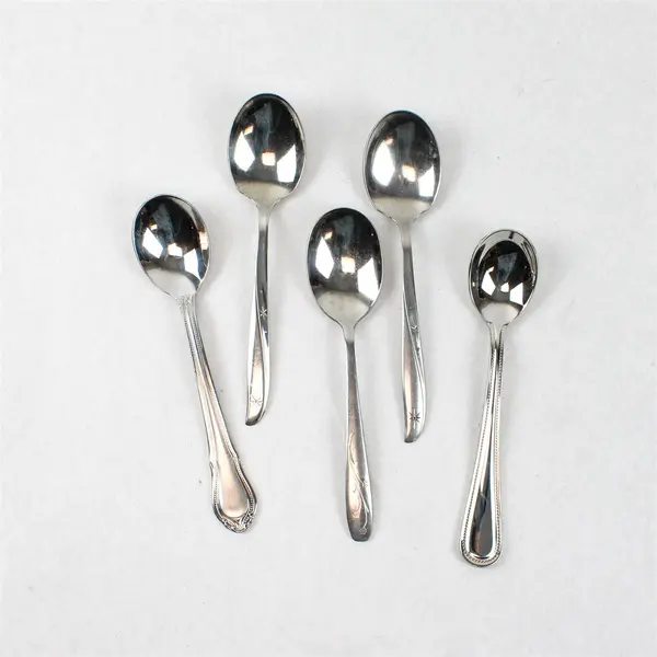 Lot of 10 Assorted Stainless Steel Sugar Spoons Event Flatware