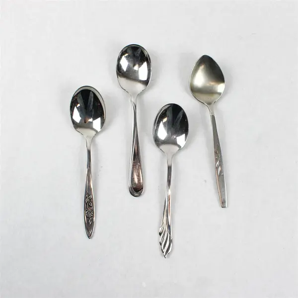 Mixed Lot of 10 Assorted Stainless Steel Sugar Spoons Event Flatware