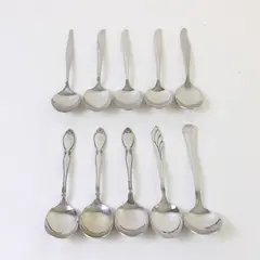 Lot of 10 Assorted Stainless Steel Sugar Spoons Party Event Flatware