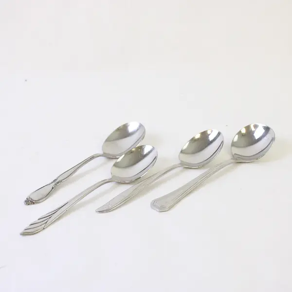 Lot of 10 Assorted Stainless Steel Sugar Spoons Party Event Flatware