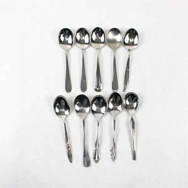 Lot of 10 Assorted Stainless Steel Sugar Spoons Party Event Wedding Flatware