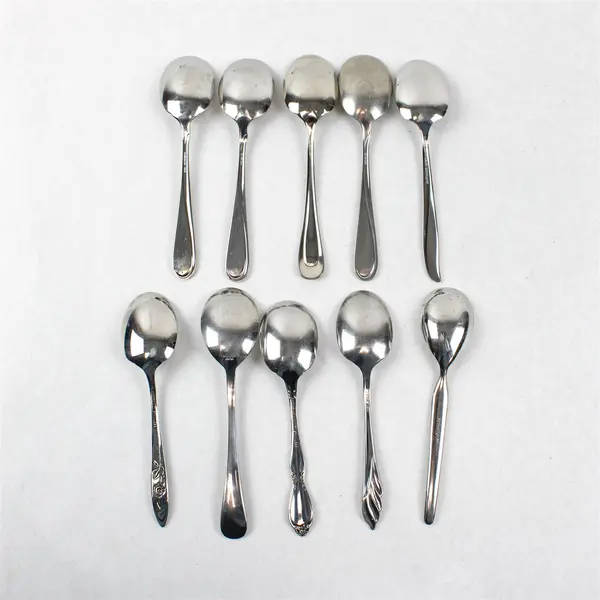 Lot of 10 Assorted Stainless Steel Sugar Spoons Party Event Wedding Flatware