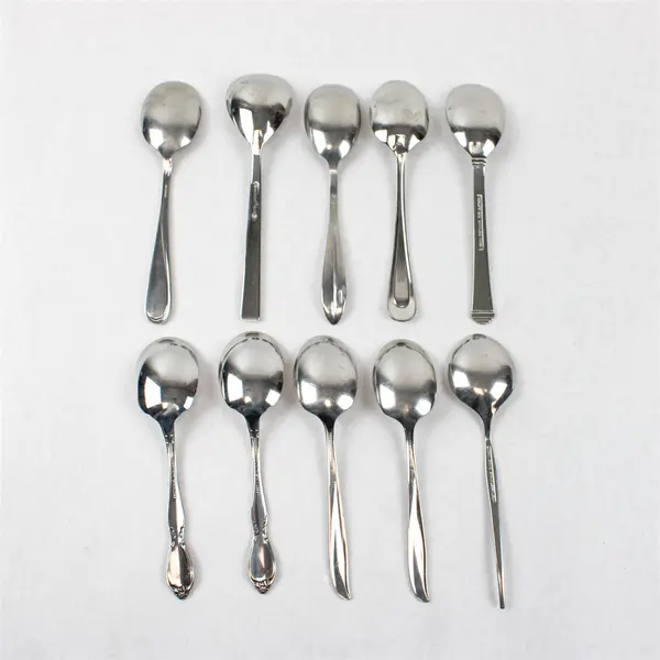 Mixed Lot of 10 Assorted Stainless Steel Sugar Spoons Party Event Flatware
