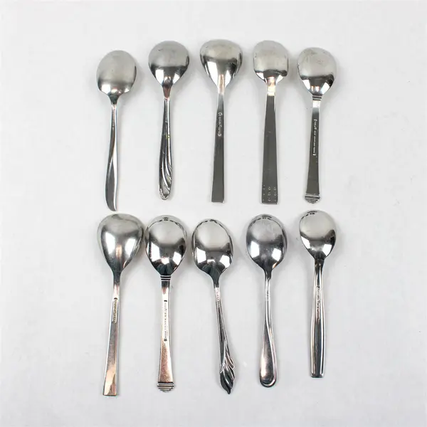 Lot of 10 Assorted Stainless Steel Sugar Spoons Wedding Event Flatware