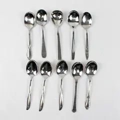 Lot of 10 Assorted Stainless Steel Sugar Spoons Wedding Event Party Flatware