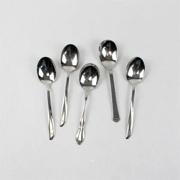 Lot of 10 Assorted Stainless Steel Sugar Spoons Wedding Event Party Flatware
