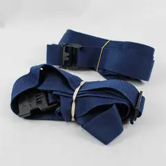 Lot of 2 Brookstone 2-in-1 Cross Blue Luggage Straps for Suitcases Keyless Lock 