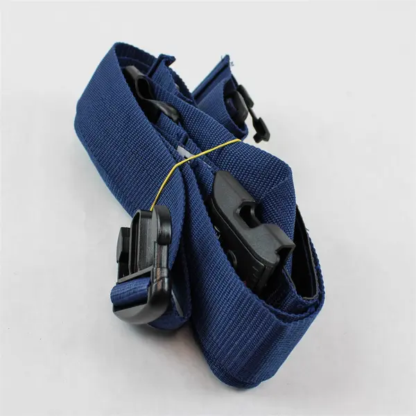 Lot of 2 Brookstone 2-in-1 Cross Blue Luggage Straps for Suitcases Keyless Lock 