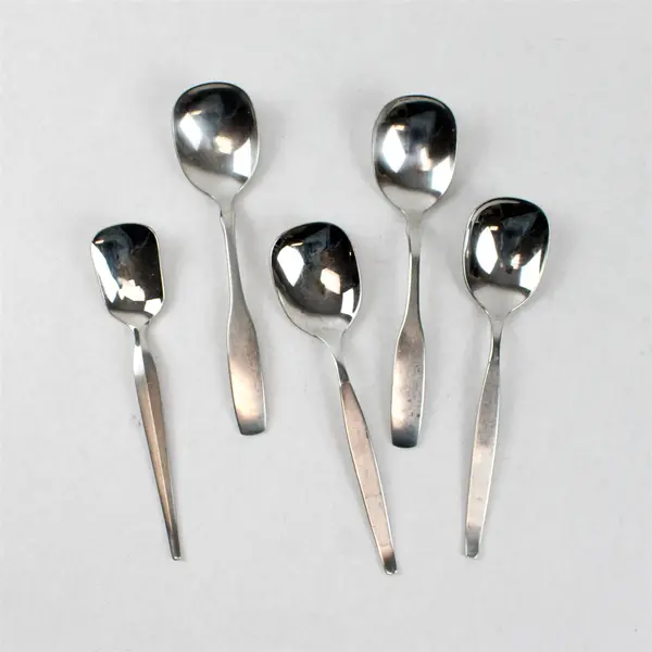 Lot of 10 Assorted Stainless Steel Scoop Sugar Spoons Party Event Flatware