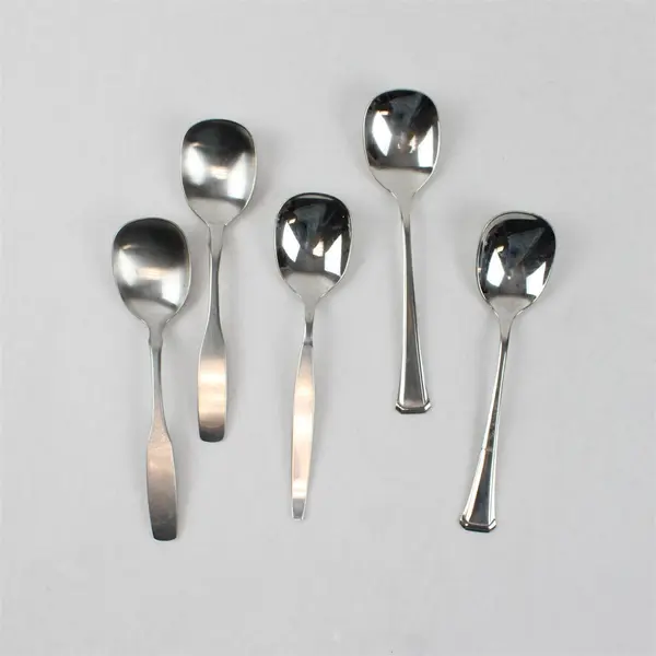 Lot of 10 Assorted Stainless Steel Scoop Sugar Spoons Event Party Flatware