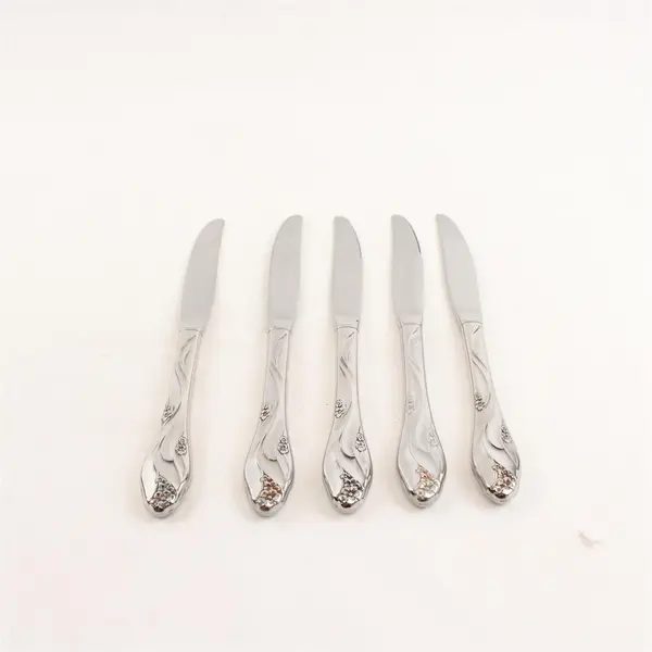Lot Of 5 Oneida Silver Lorilei (Stainless) Pattern Flatware Dinner Knives 9.25"