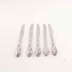 Lot Of 5 Oneida Silver Lorilei (Stainless) Pattern Flatware Dinner Knives 9.25"
