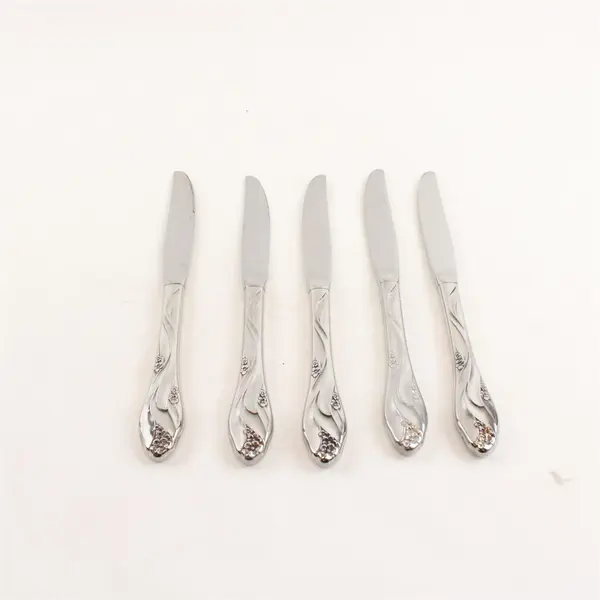 Lot Of 5 Oneida Silver Lorilei (Stainless) Pattern Flatware Dinner Knives 9.25"