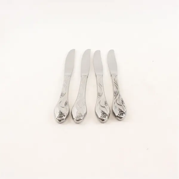 Lot Of 4 Oneida Silver Lorilei Pattern Stainless Flatware Dinner Knives 9.25"