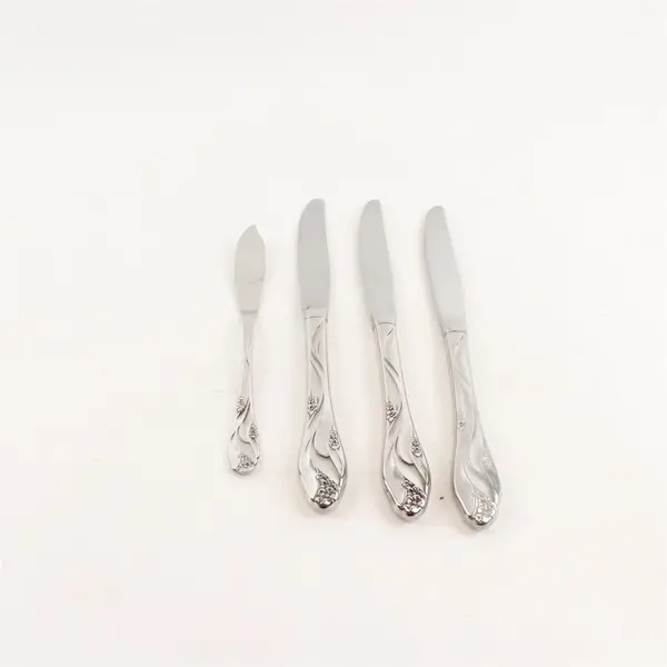 Lot of 4 Oneida Stainless Lorilei Pattern Flatware 1 Master & 3 Dinner Knives