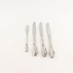 Lot of 4 Oneida Stainless Lorilei Pattern Flatware 1 Master & 3 Dinner Knives