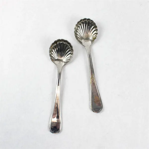 Lot of 10 Assorted Stainless Steel Shell Sugar Spoons Event Flatware