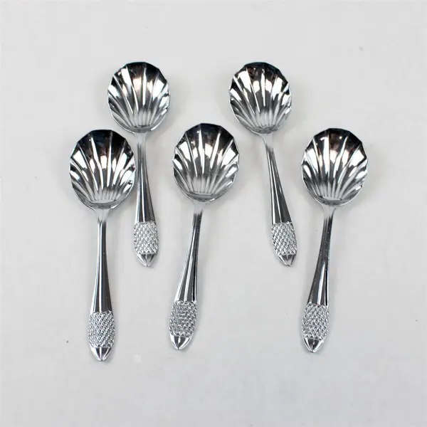 Lot of 18 Assorted Stainless Steel Shell Sugar Spoons Event Flatware