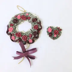Vintage Silvestri Victorian Ornament by Betty Whiteacker Wreath Heart