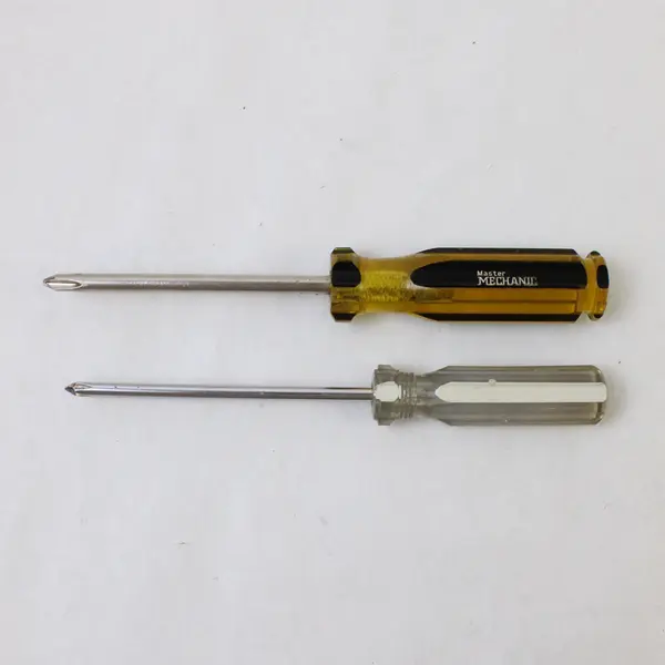 Lot of 2 Phillips Screwdrivers 7.5in Used Hand Tool 