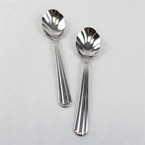 Mixed Lot of 10 Stainless Steel Shell Sugar Spoons Event Wedding Flatware