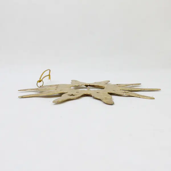 Gold-Tone Shimmery Boho Celestial Sun Ornament 6"
