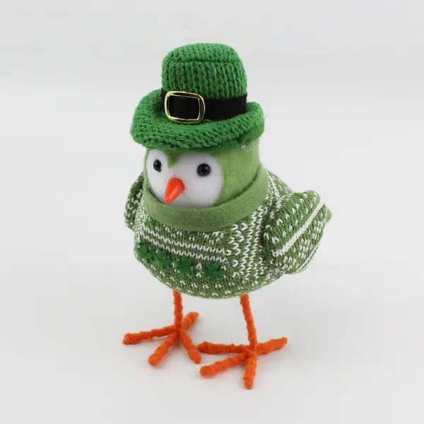 Place & Time Tabletop Fabric Bird St Patrick's Day 7.25 Inch 