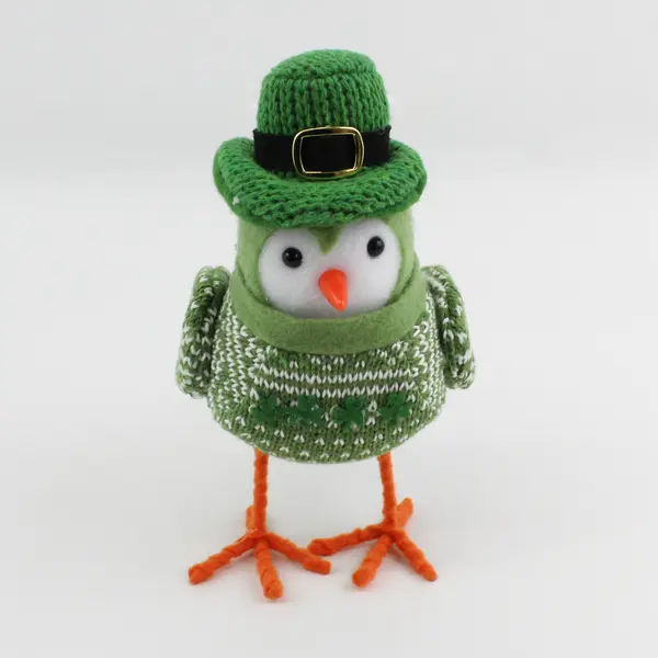 Place & Time Tabletop Fabric Bird St Patrick's Day 7.25 Inch 
