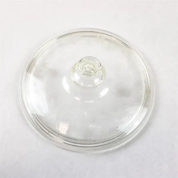 Vtg Pyrex Clear Etched Flowers Round Glass Lid 523-C For 1.5 Qt Casserole Dish