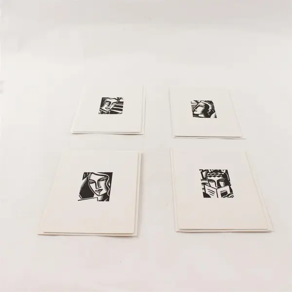 Lot of 4 Strathmore Grandee Blank Art with Envelopes Notecards Unused