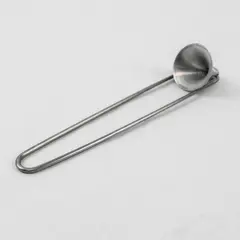 Vintage Metal Handle Decorative Candle Snuffer, Silver Tone