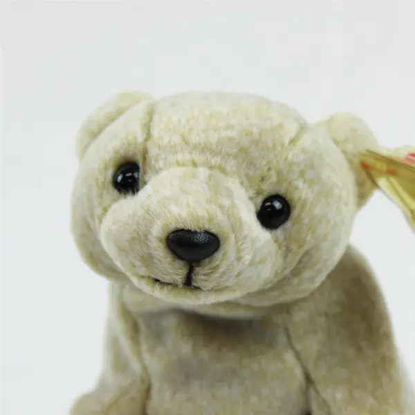 TY Beanie Baby Almond the Beige Bear 1999 Plush Doll Toy with Tag Protector