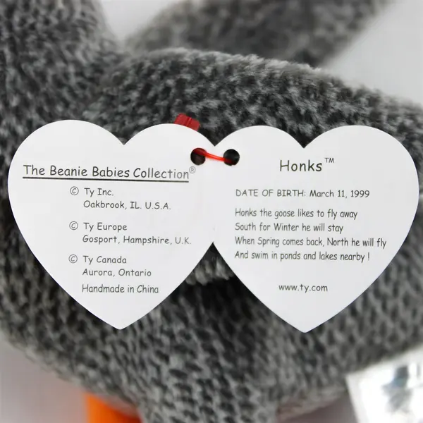 Ty Beanie Baby Honks the Goose w/ Tag Protector Retired Very Good